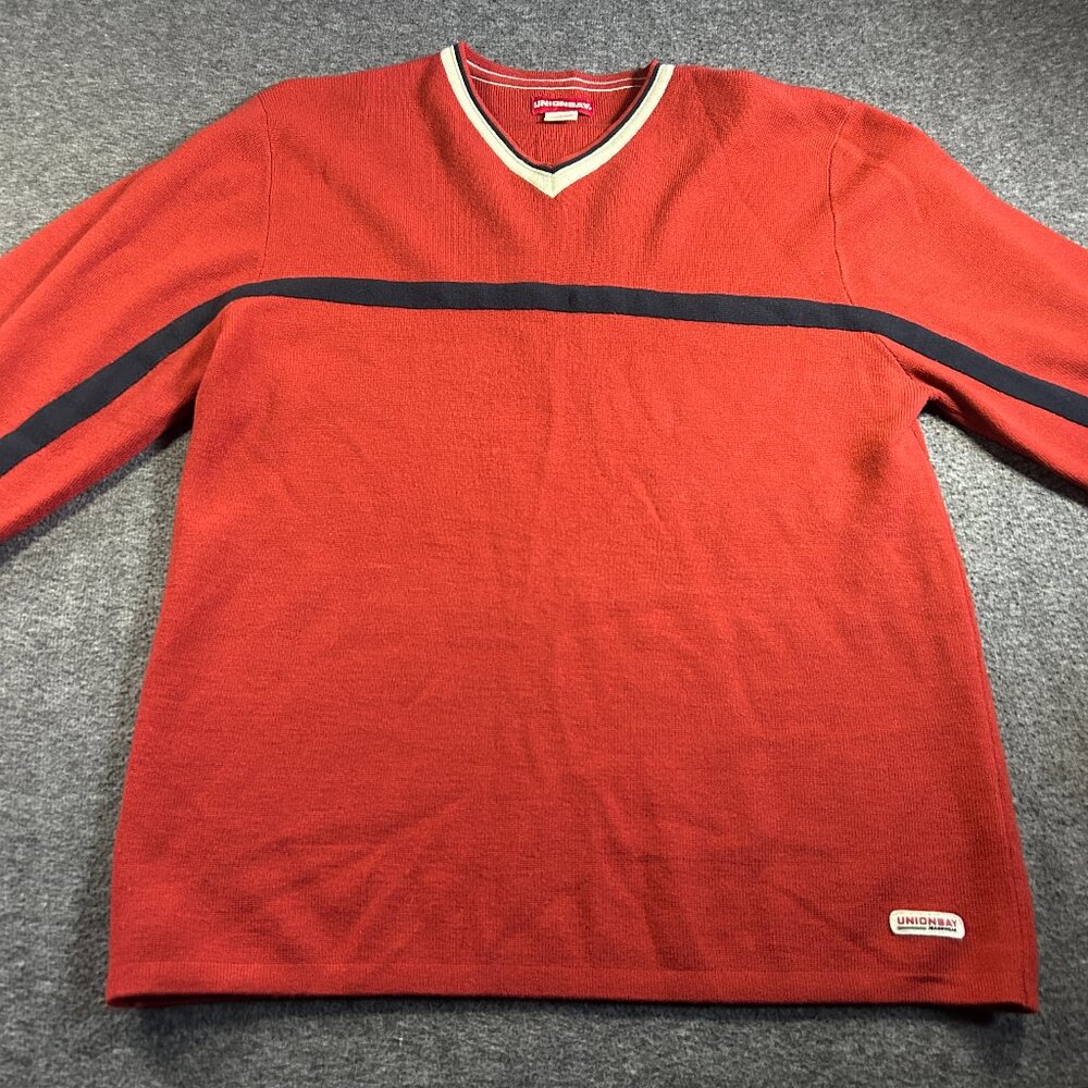 Vintage Union Bay Striped Sweater Sz L Sweatshirt Grunge‎ Skater 90s Y2K